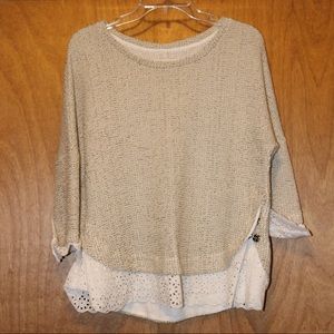 Neutral Sweater with Eyelet